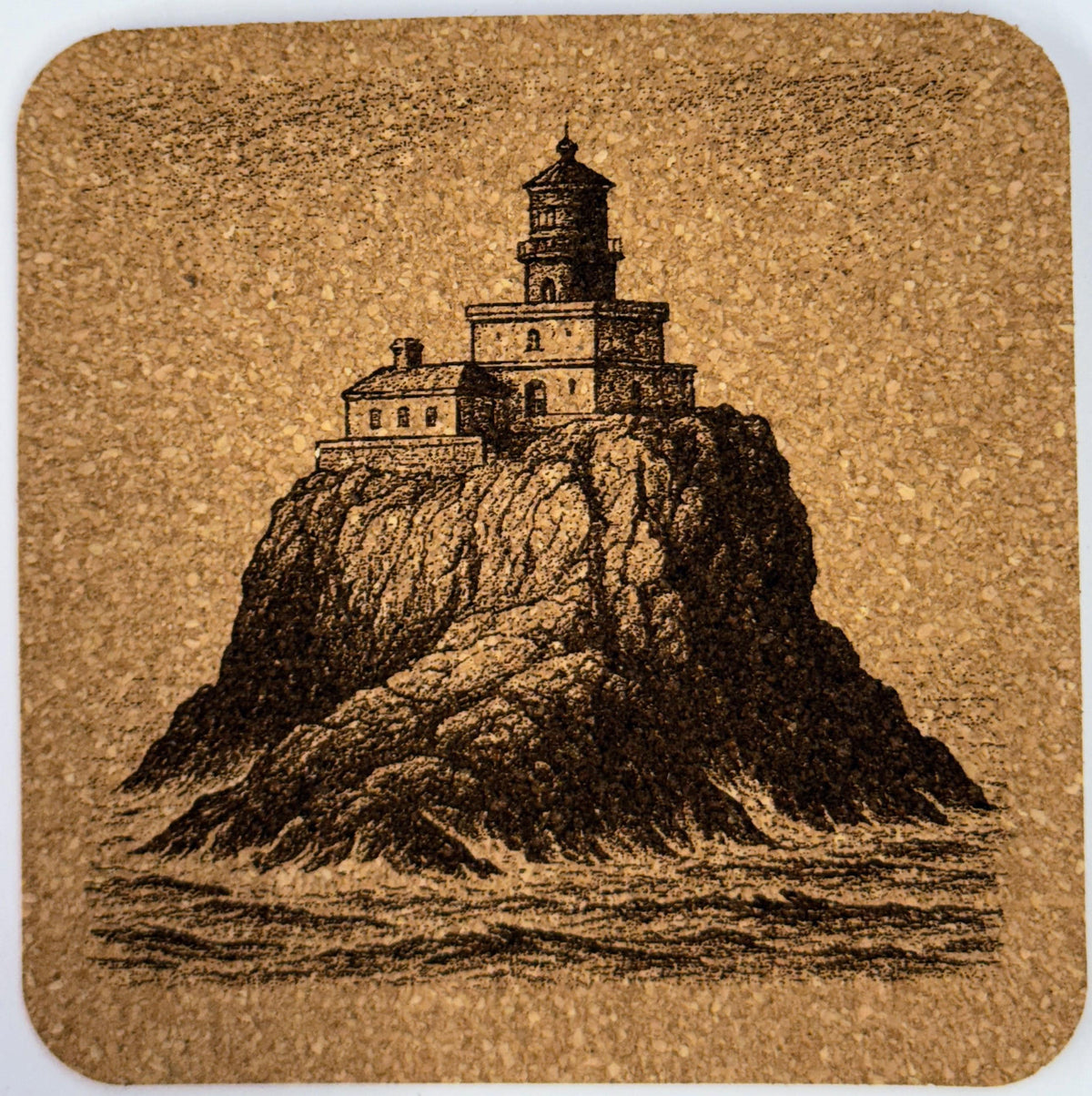 Oregon Lighthouses - Set of 4 Laser Engraved Cork Coasters