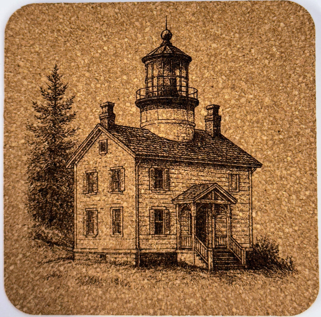Oregon Lighthouses - Set of 4 Laser Engraved Cork Coasters