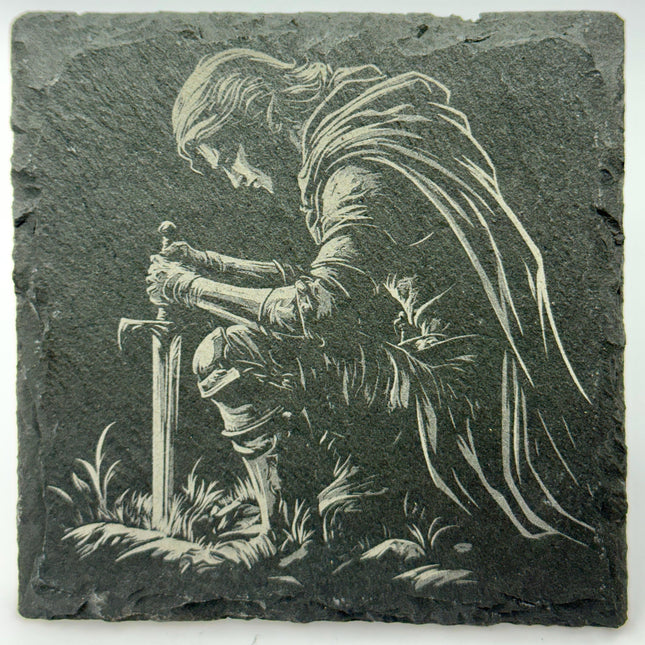 Dungeons and Dragons Themed Laser Engraved Slate Set of 4 Coasters
