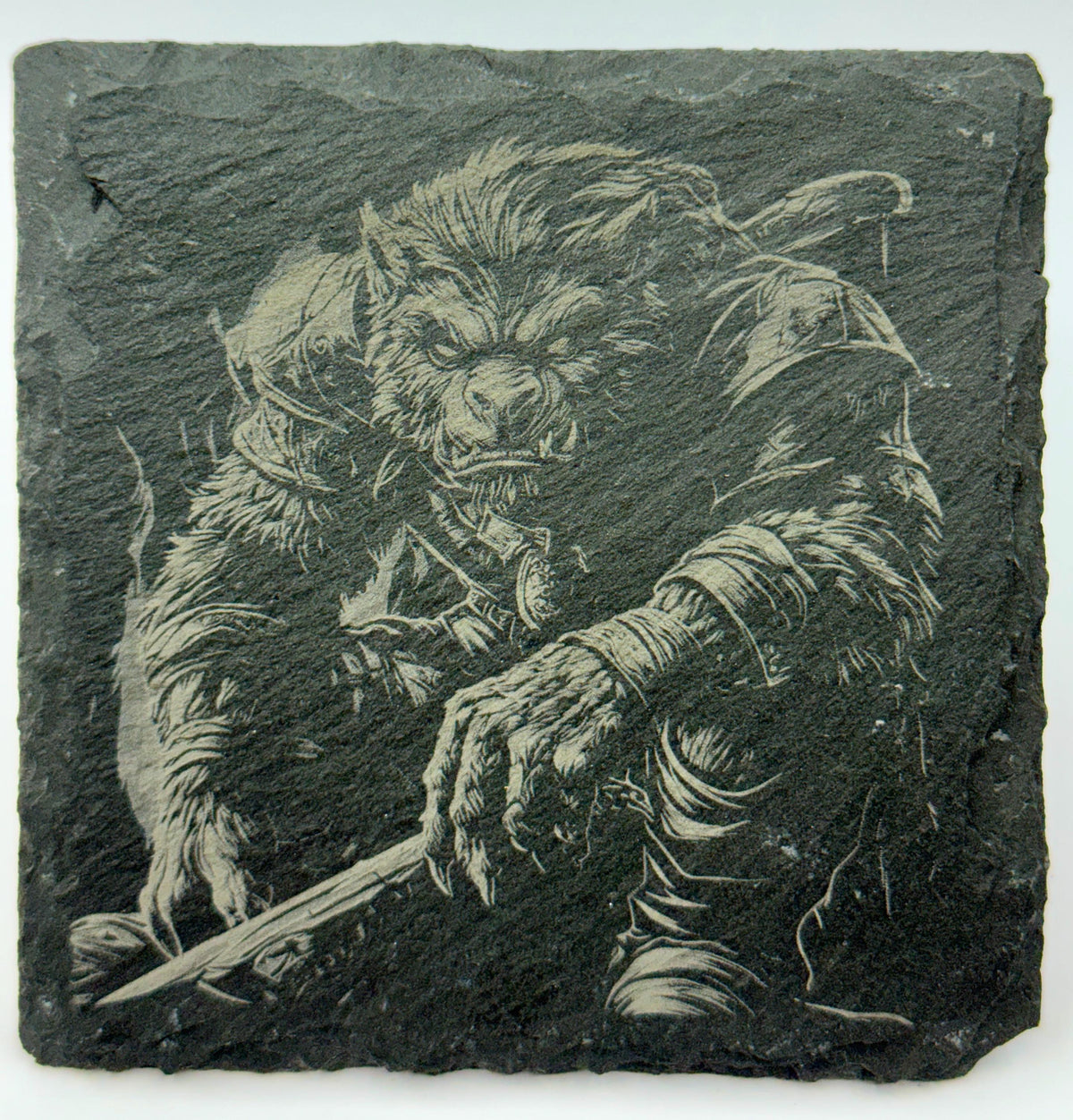 Dungeons and Dragons Themed Laser Engraved Slate Set of 4 Coasters