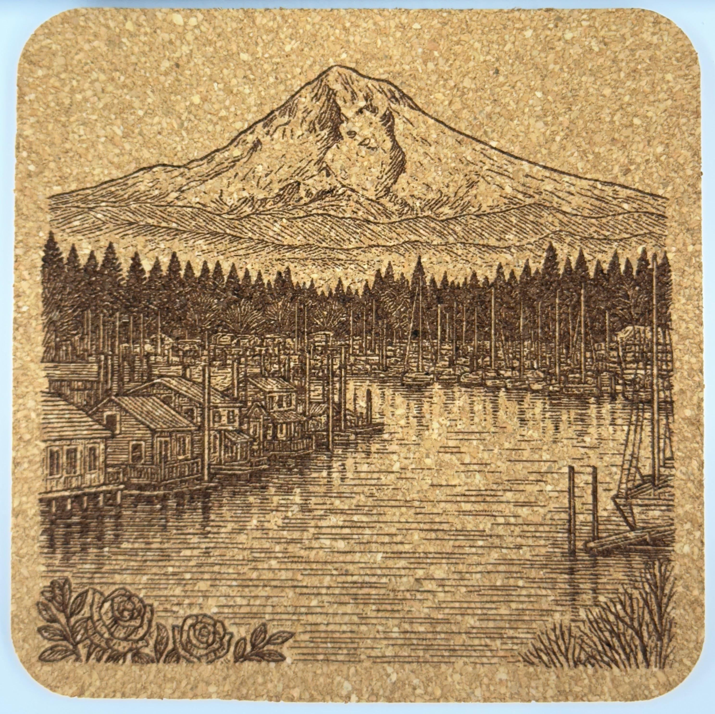Mount Hood Coaster Set of 4 – Pacific Northwest Scenery