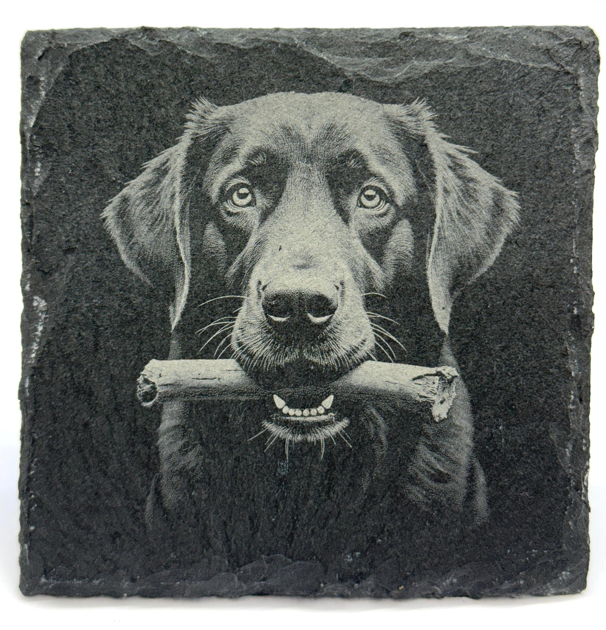 Labrador Retriever Laser Engraved Slate Drink Coaster Set of 4