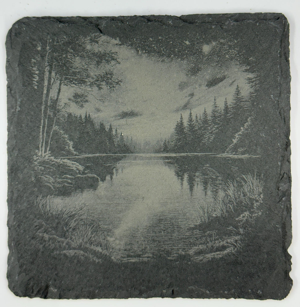 Nature and Outdoors Set of 4 Laser Engraved Slate Coasters