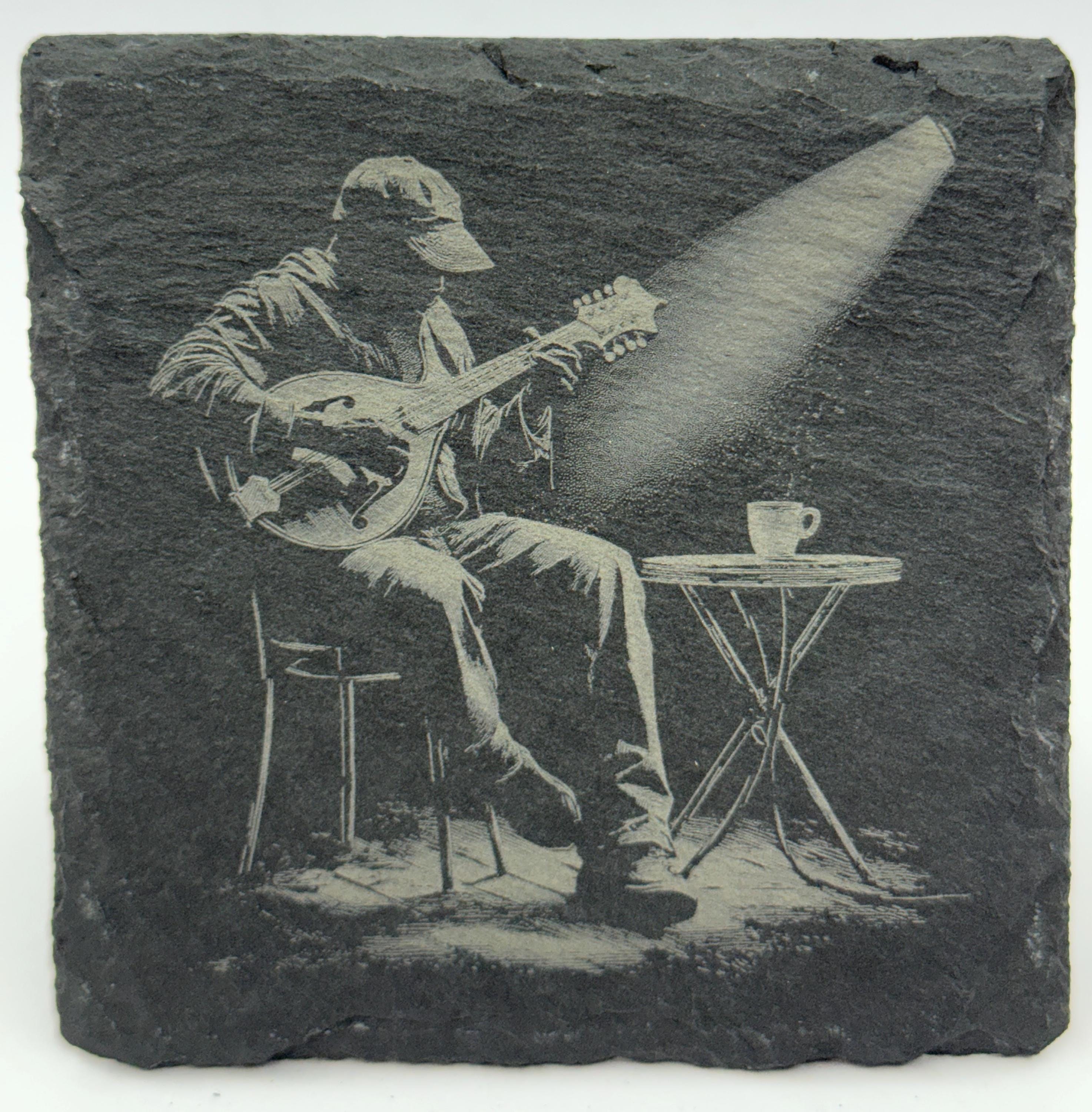 Country & Bluegrass Musician Slate Coaster Set – Gift for Music Lovers