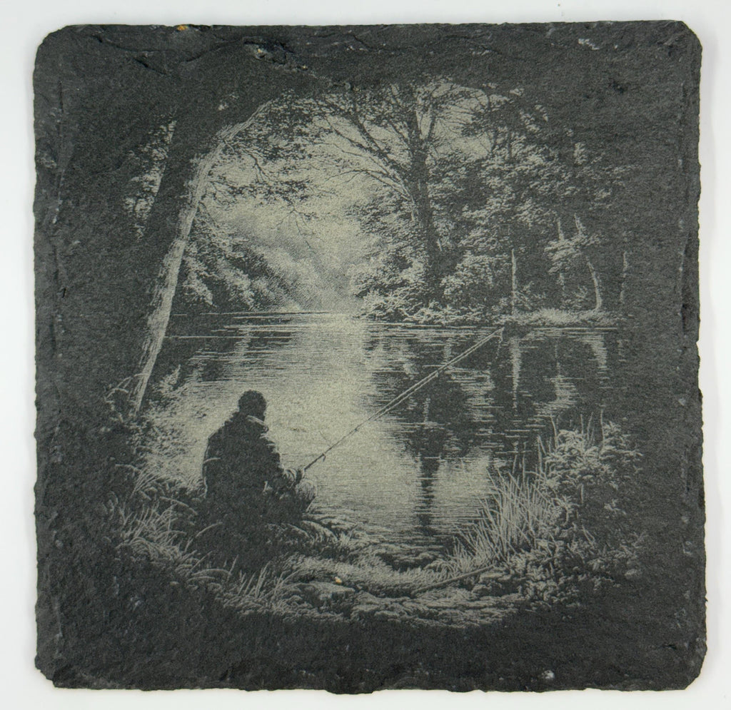 Nature and Outdoors Set of 4 Laser Engraved Slate Coasters