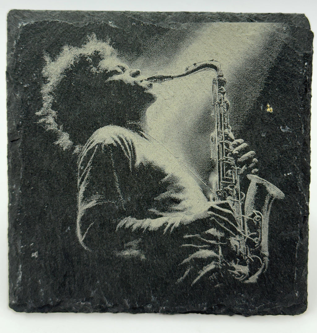 Live Music Slate Coaster Set – Rock, Indie, Alternative, Grunge-Style Décor
