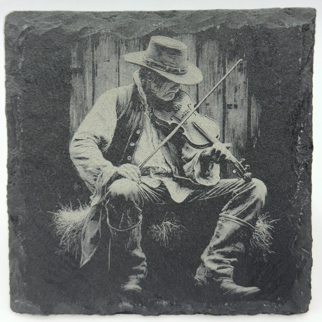 Country & Bluegrass Musician Slate Coaster Set – Gift for Music Lovers