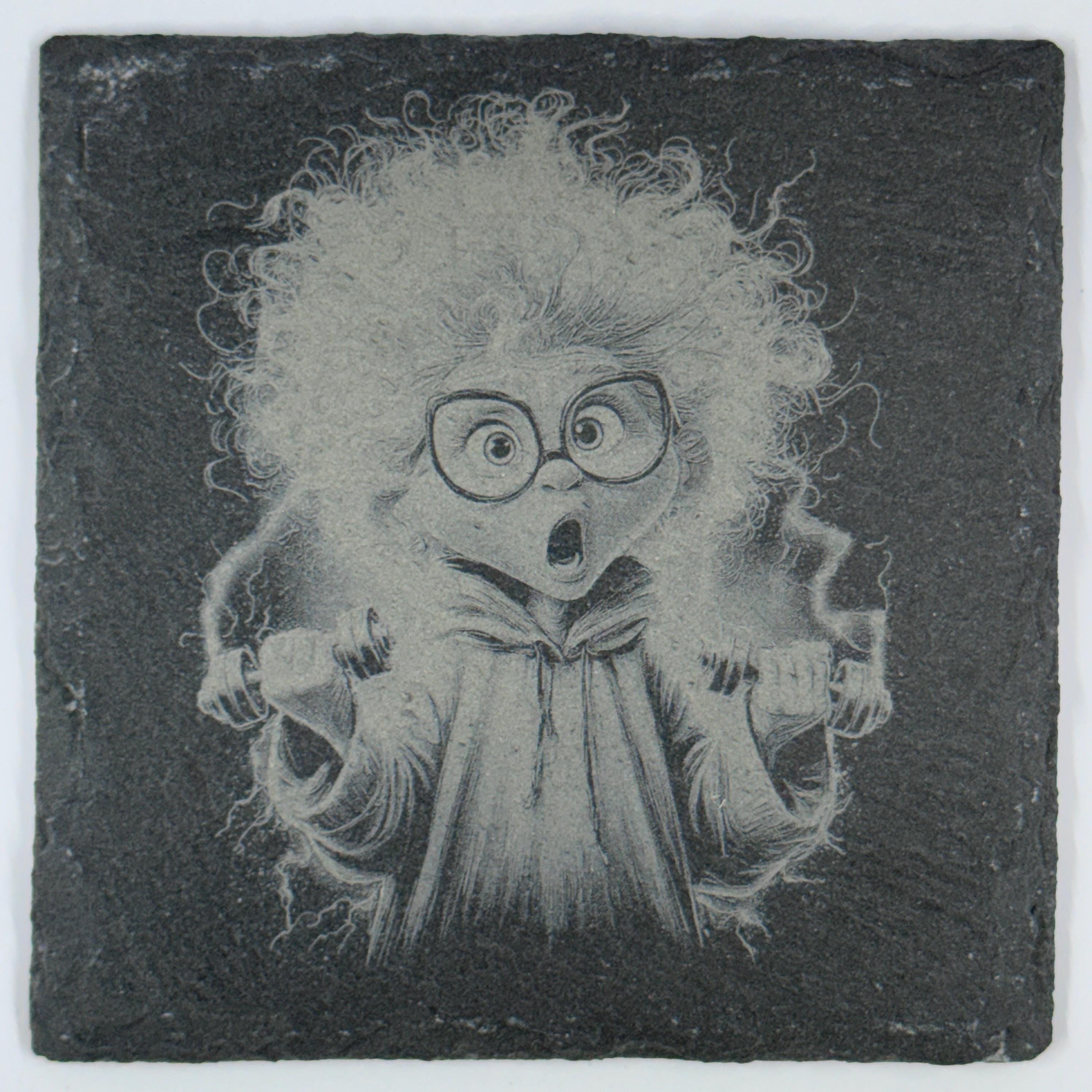Whimsical Character Slate Coasters Set – Vintage Storybook Style Art – Charming Drink Coasters (4 Pack)