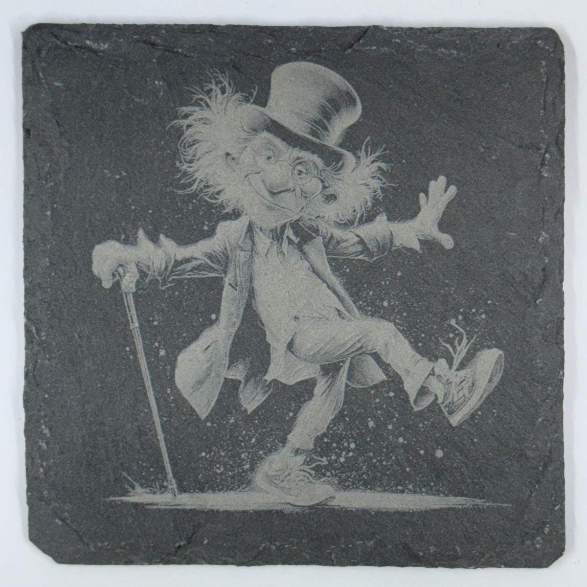 Whimsical Character Slate Coasters Set – Vintage Storybook Style Art – Charming Drink Coasters (4 Pack)