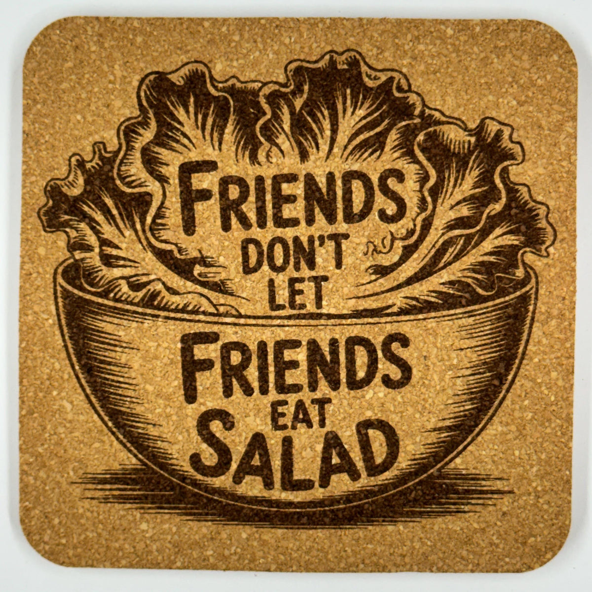 Funny BBQ Laser Engraved Cork Coasters – Grill Master & Sweet Tea Set