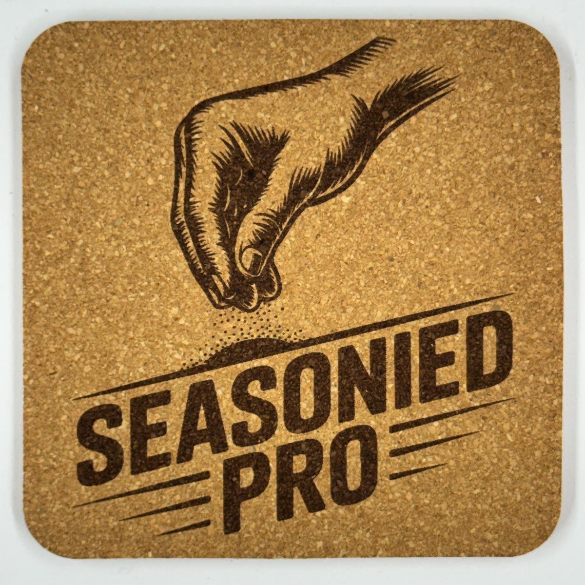 Funny BBQ Laser Engraved Cork Coasters – Grill Master & Sweet Tea Set