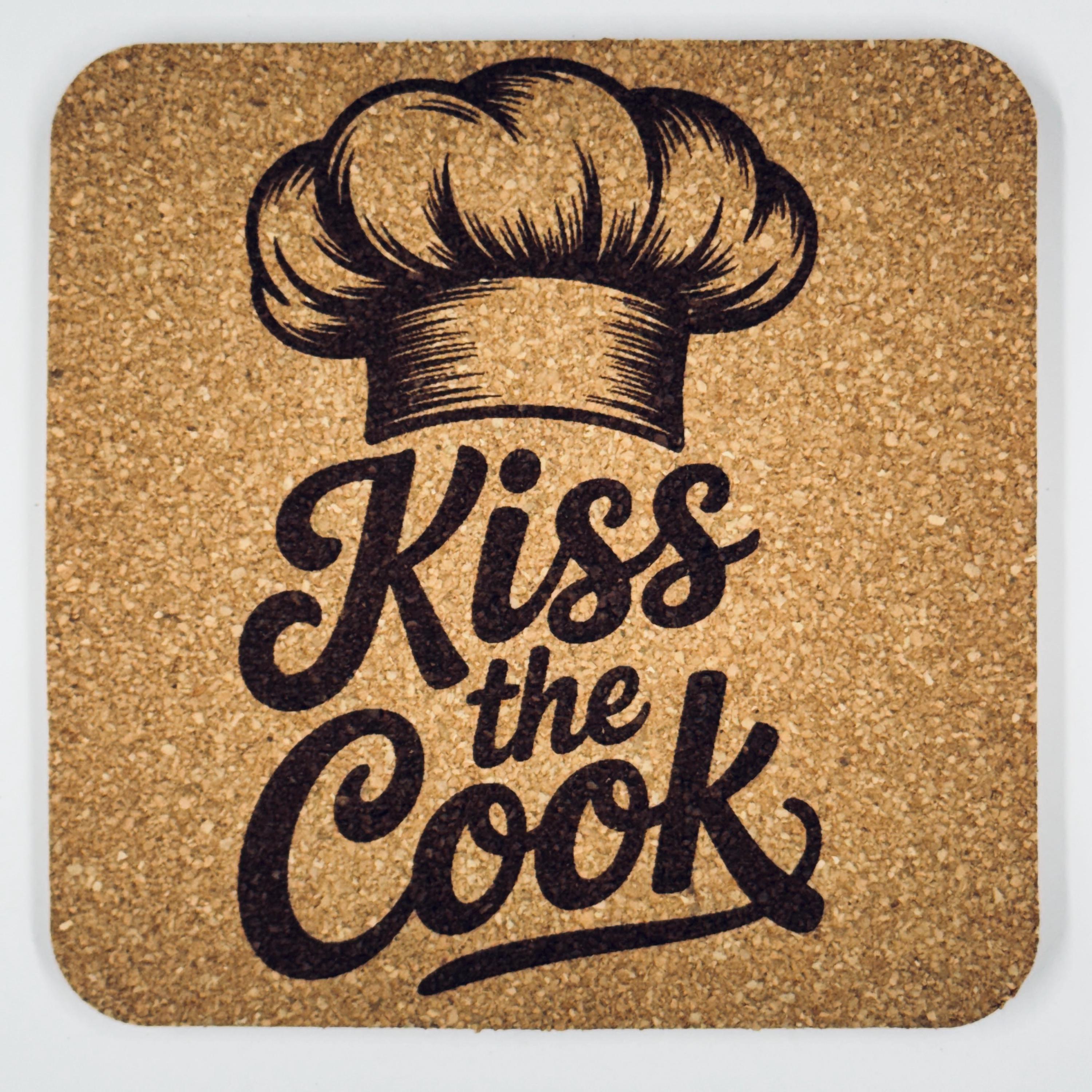 Farmhouse Kitchen Cork Coasters – Bakers & Home Cooking Set of 4