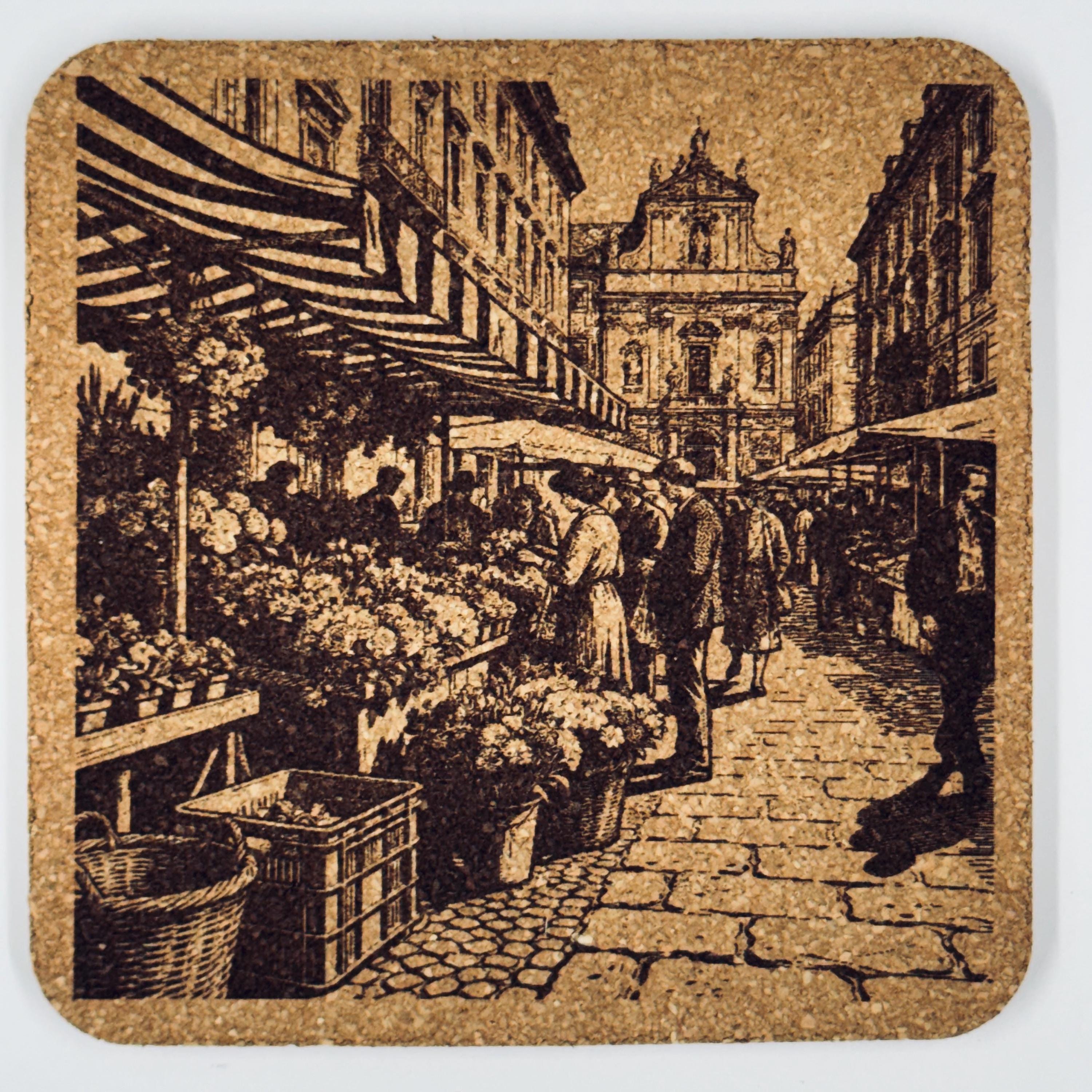 European River & Seaside Cork Coaster Set – Old World Travel Decor