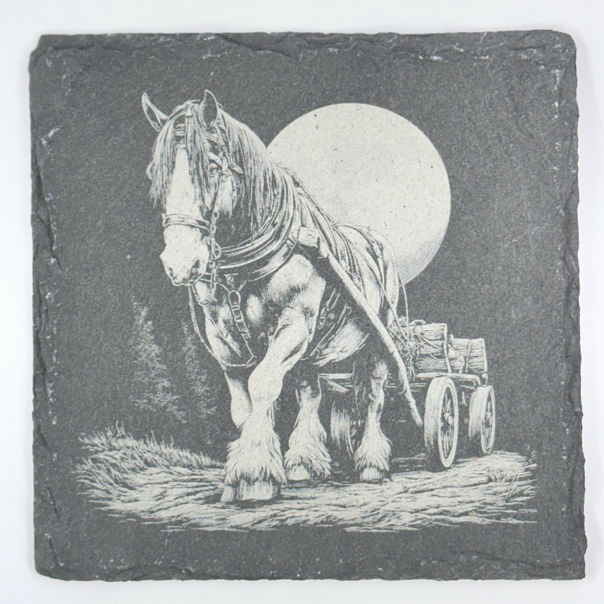 Western Horse Slate Coaster Set of 4 – Ranch Life Collection