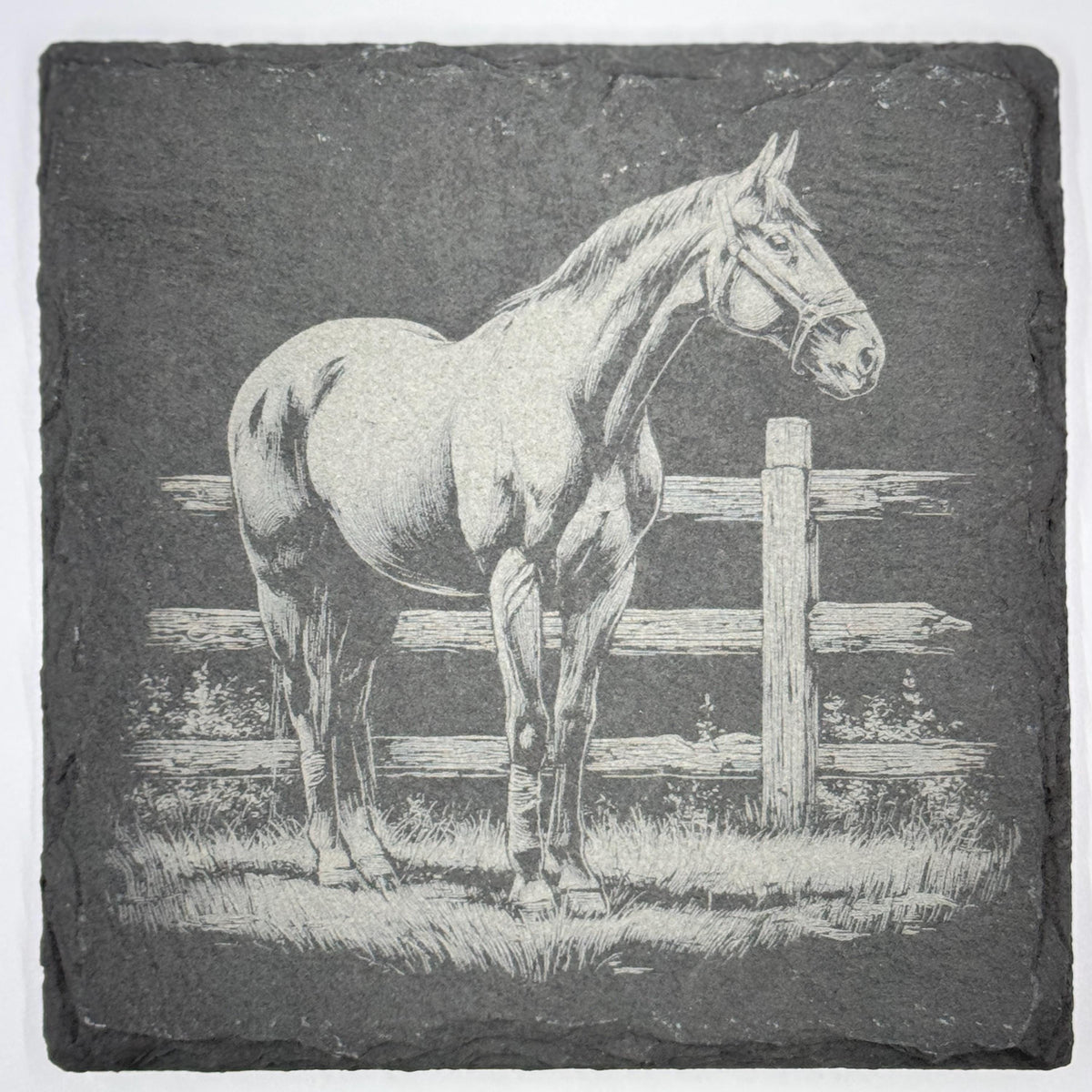 Western Horse Slate Coaster Set of 4 – Ranch Life Collection