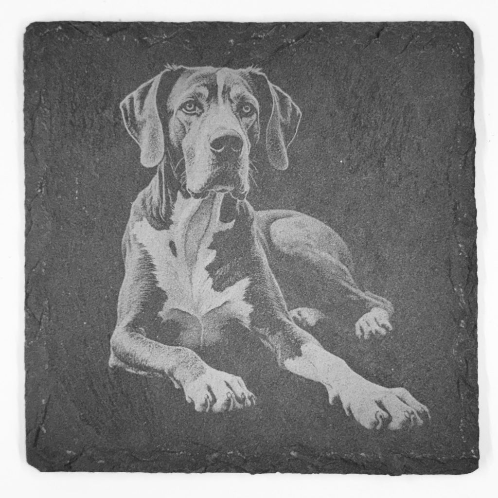Great Dane Slate Coaster Set – Gentle Giant Dog Art (Set of 4)