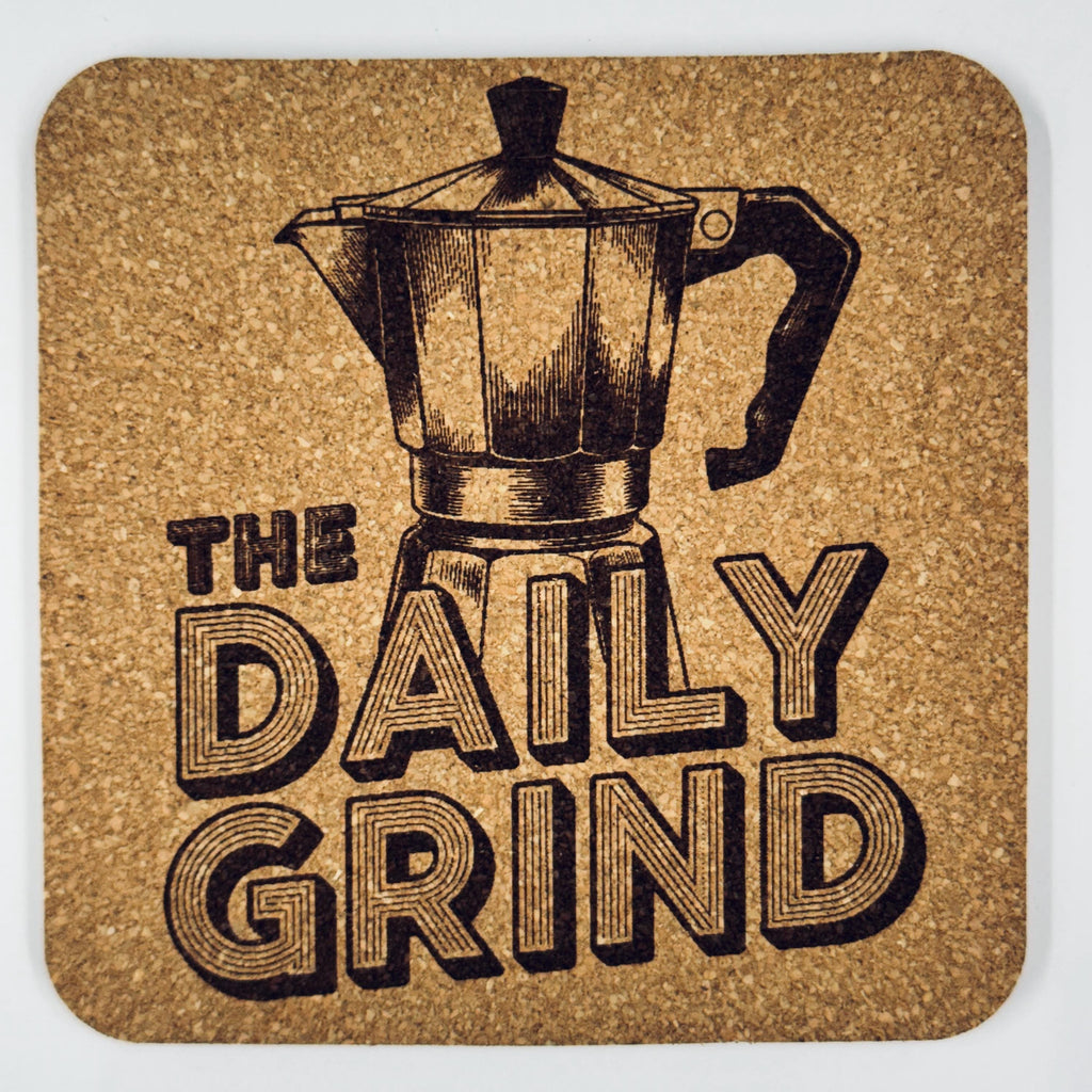 Farmhouse Breakfast Cork Coasters – Coffee & Kitchen Quotes Set
