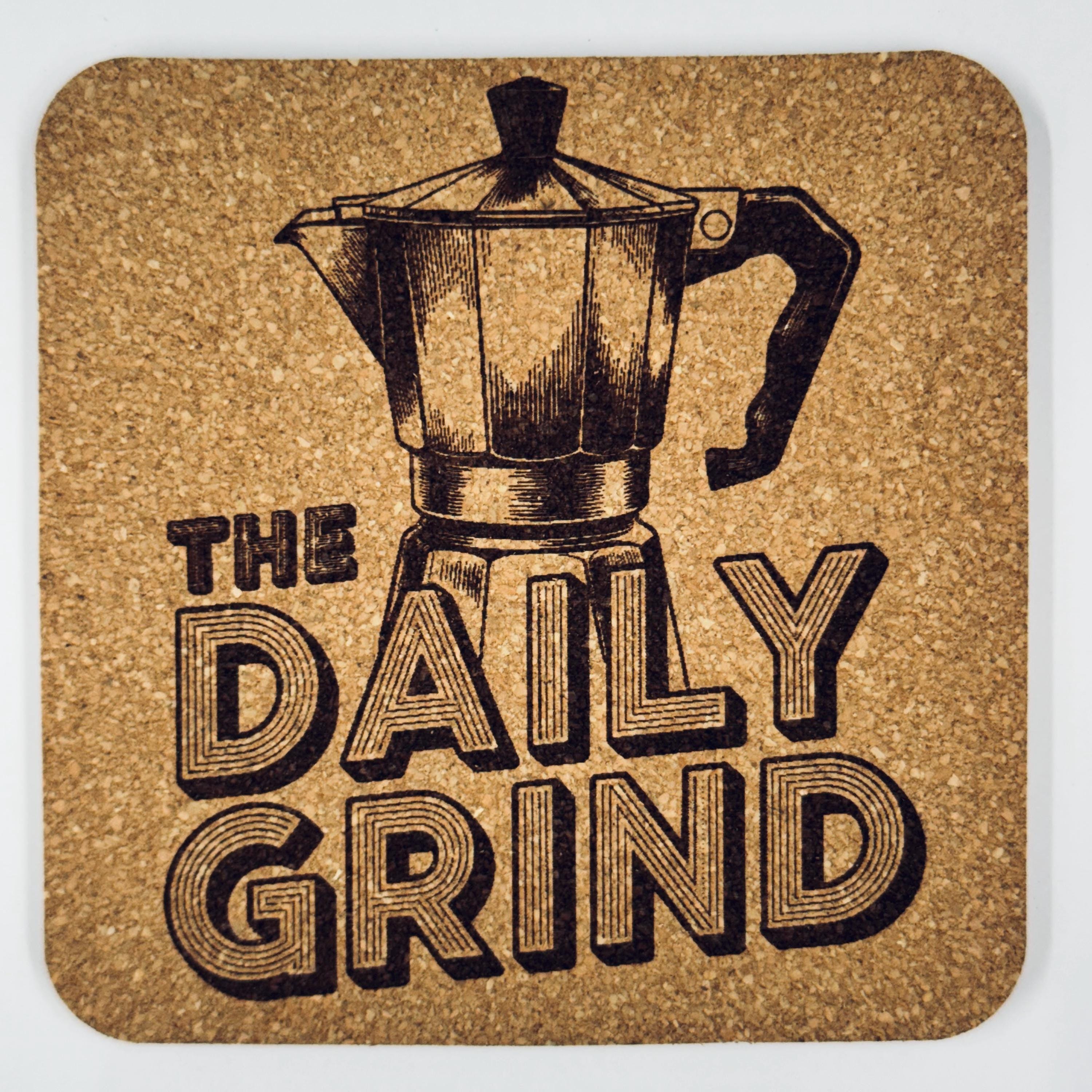 Farmhouse Breakfast Cork Coasters – Coffee & Kitchen Quotes Set