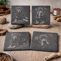 Rottweiler Slate Coaster Set – Loyal Guardian Dog Art (Set of 4)