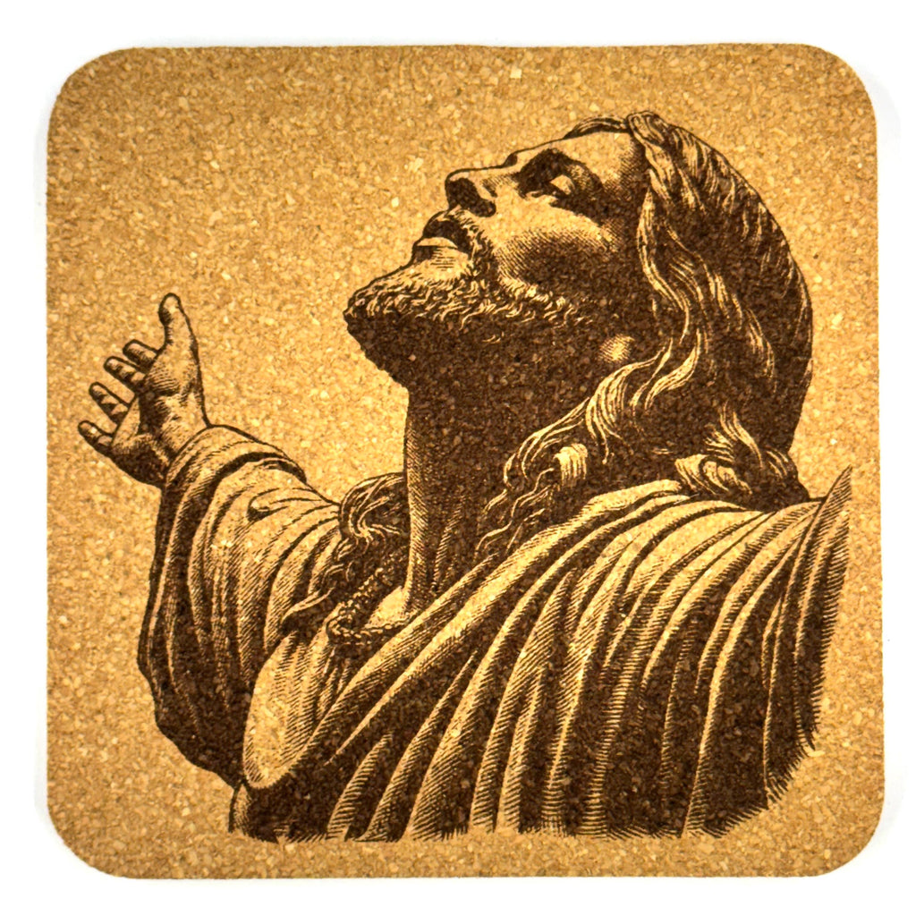 Jesus Miracle Cork Coaster Set – Christian Art – Set of 4