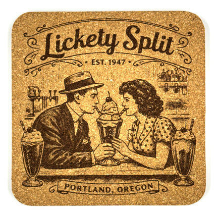 Custom Engraved Square Cork Coasters – Logo, Wedding, Bar & Event Designs