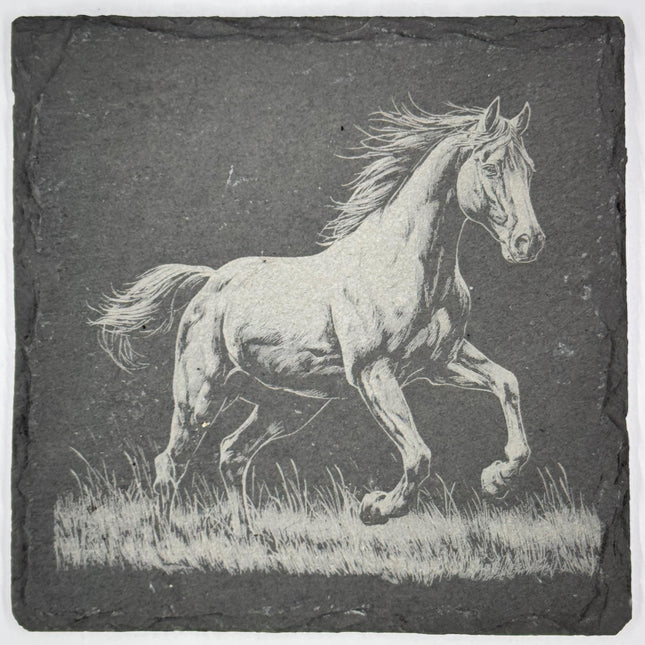 Horse Slate Coaster Set of 4 – Western Stallion Collection