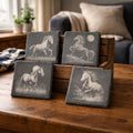 Horse Slate Coaster Set of 4 – Western Stallion Collection