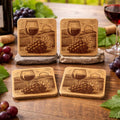Wine Country – Set of 4 Square Cork Coasters