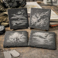 Fighter Jet Slate Coasters – Modern Military Aircraft Set