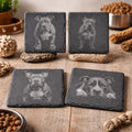 American Bulldog Slate Coaster Set – Strong Loyal Dog Art (Set of 4)
