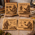 Bigfoot Teacher Set of 4 Laser Engraved Cork Coasters