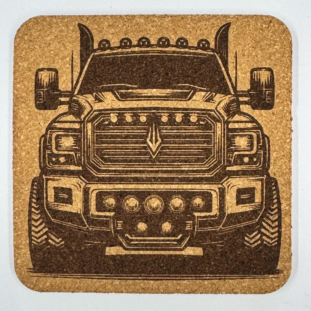 Semi Truck Cork Coasters Set – Big Rig Diesel Trucker Gift