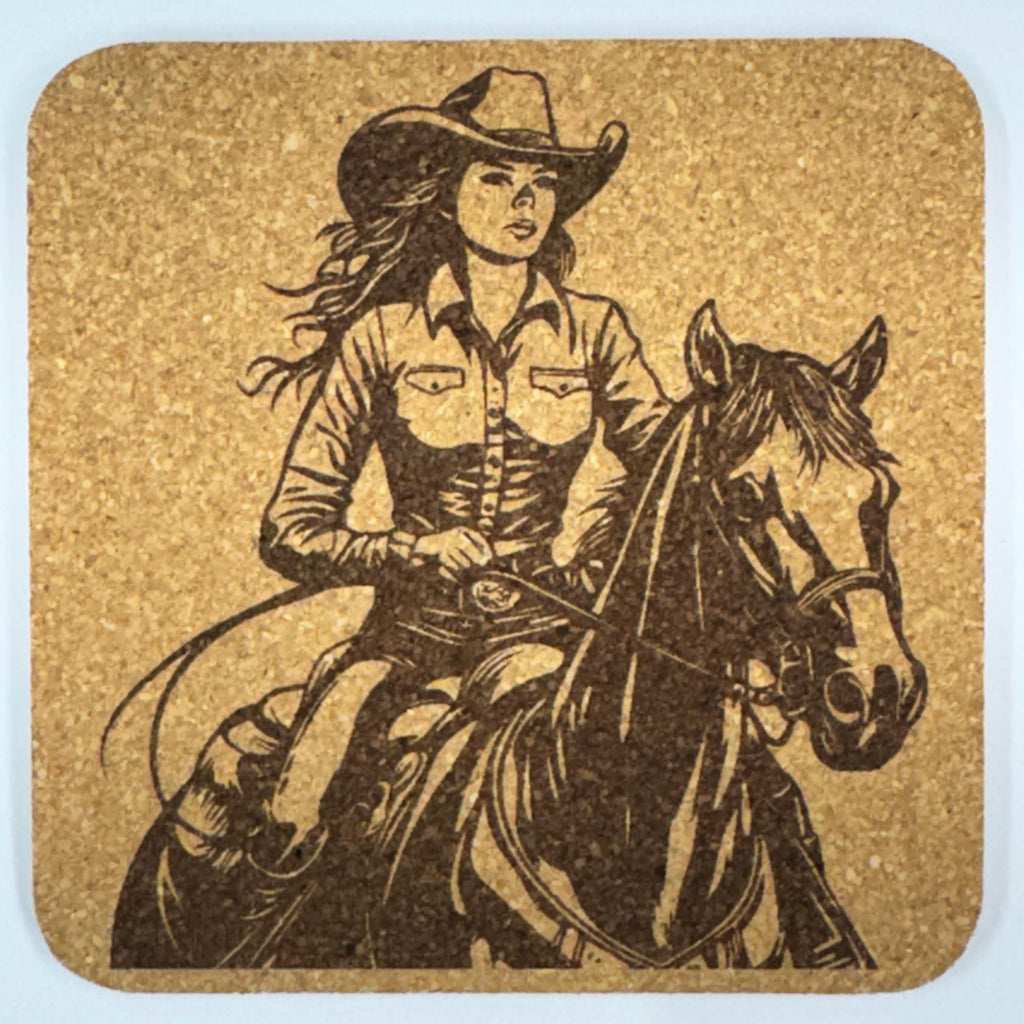 Cowgirl Horse Coasters Set – Western Ranch Rodeo Country Gift