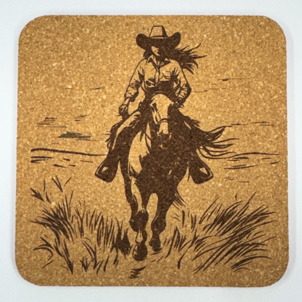 Cowgirl Horse Coasters Set – Western Ranch Rodeo Country Gift