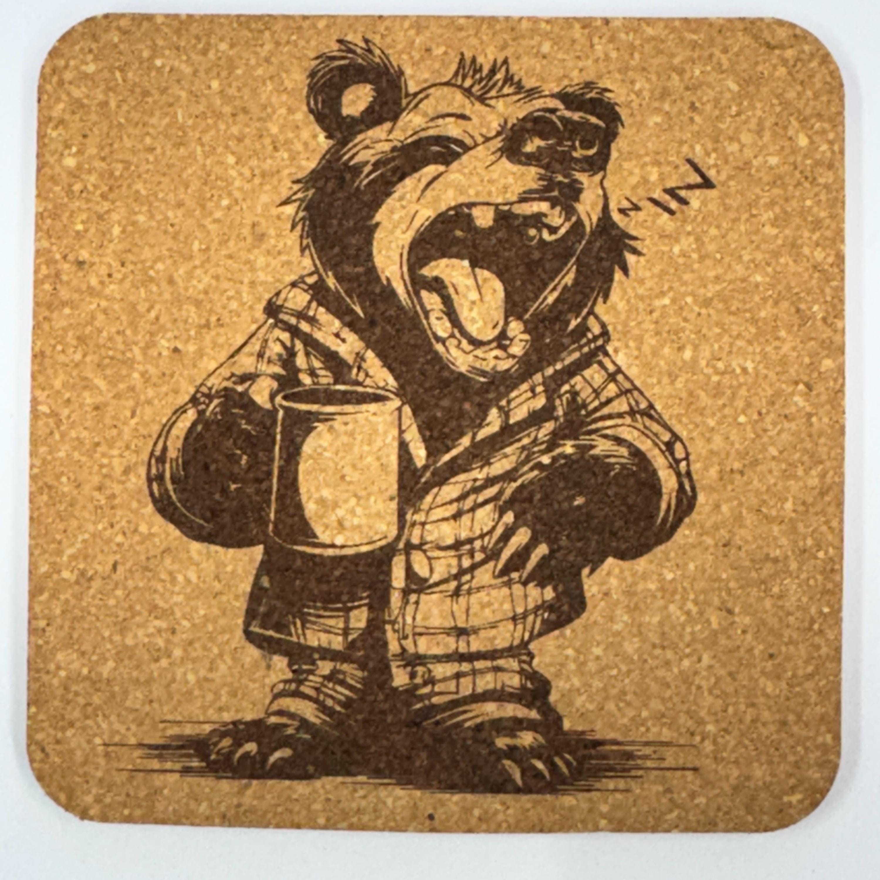 Funny Coffee Loving Animal Coasters – Morning Caffeine Set