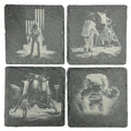 Astronaut Slate Coasters, Lunar Explorer Space Mission Sci Fi Table Decor