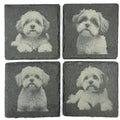 Shih Tzu Slate Coaster Set, Engraved Dog Lover Gift