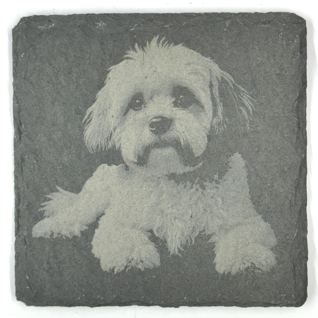 Shih Tzu Slate Coaster Set, Engraved Dog Lover Gift