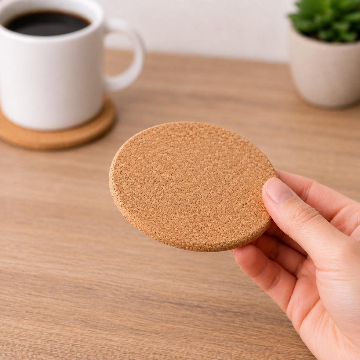 Mountain Dog Paw Print Round Cork Coaster Set, Rustic Nature Lover, Woodland Cabin Decor