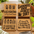 Gardening Cork Coaster Set, Funny Gift for Gardeners and Plant Lovers