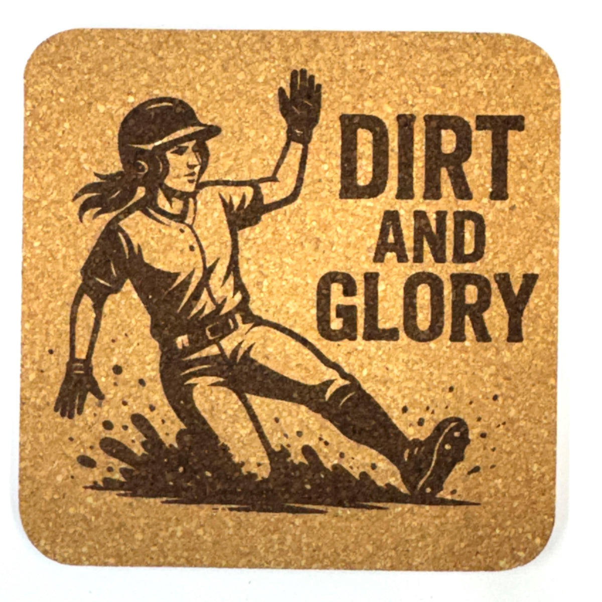 Softball Cork Coaster Set, Fastpitch Player Gift, Team Softball Decor
