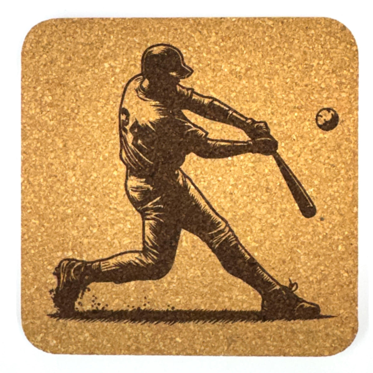 Baseball Coaster Set of 4, Vintage Sports Drink Coasters for Baseball Fans