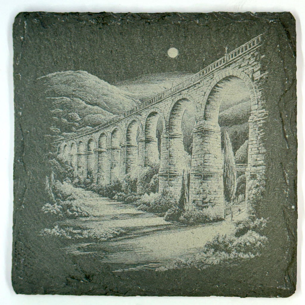 World Architecture Slate Coasters Set, Architectural Scenes from Across the Globe