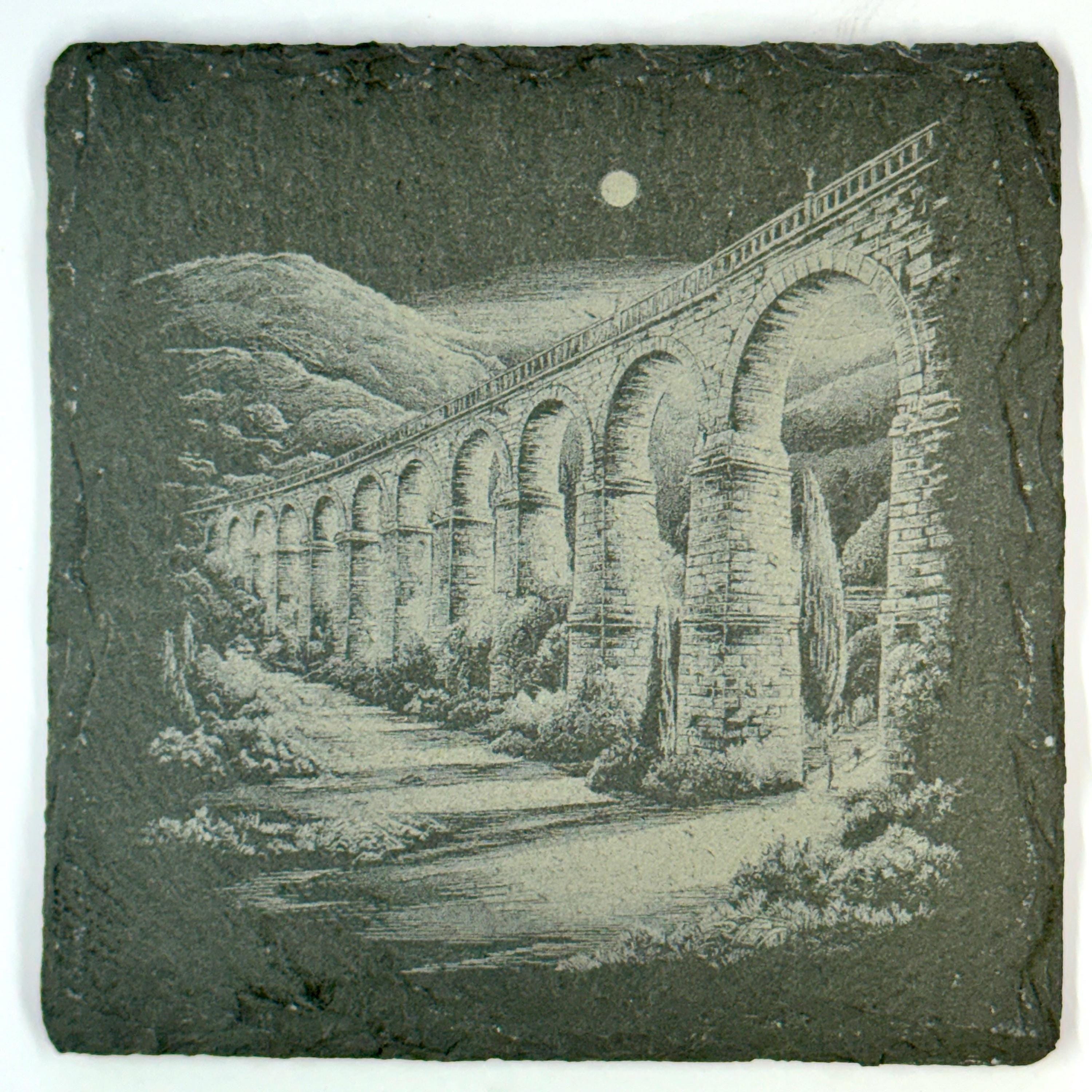 World Architecture Slate Coasters Set, Architectural Scenes from Across the Globe