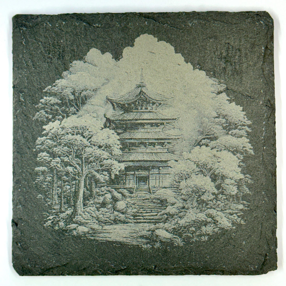 World Architecture Slate Coasters Set, Architectural Scenes from Across the Globe