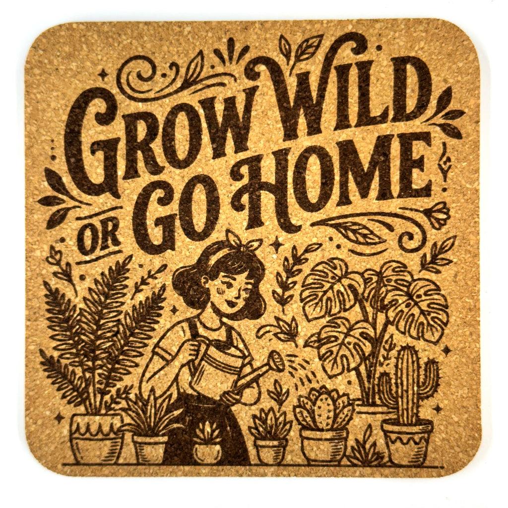 Plant Lady Cork Coaster Set, Houseplant Lover Gift for Plant Moms