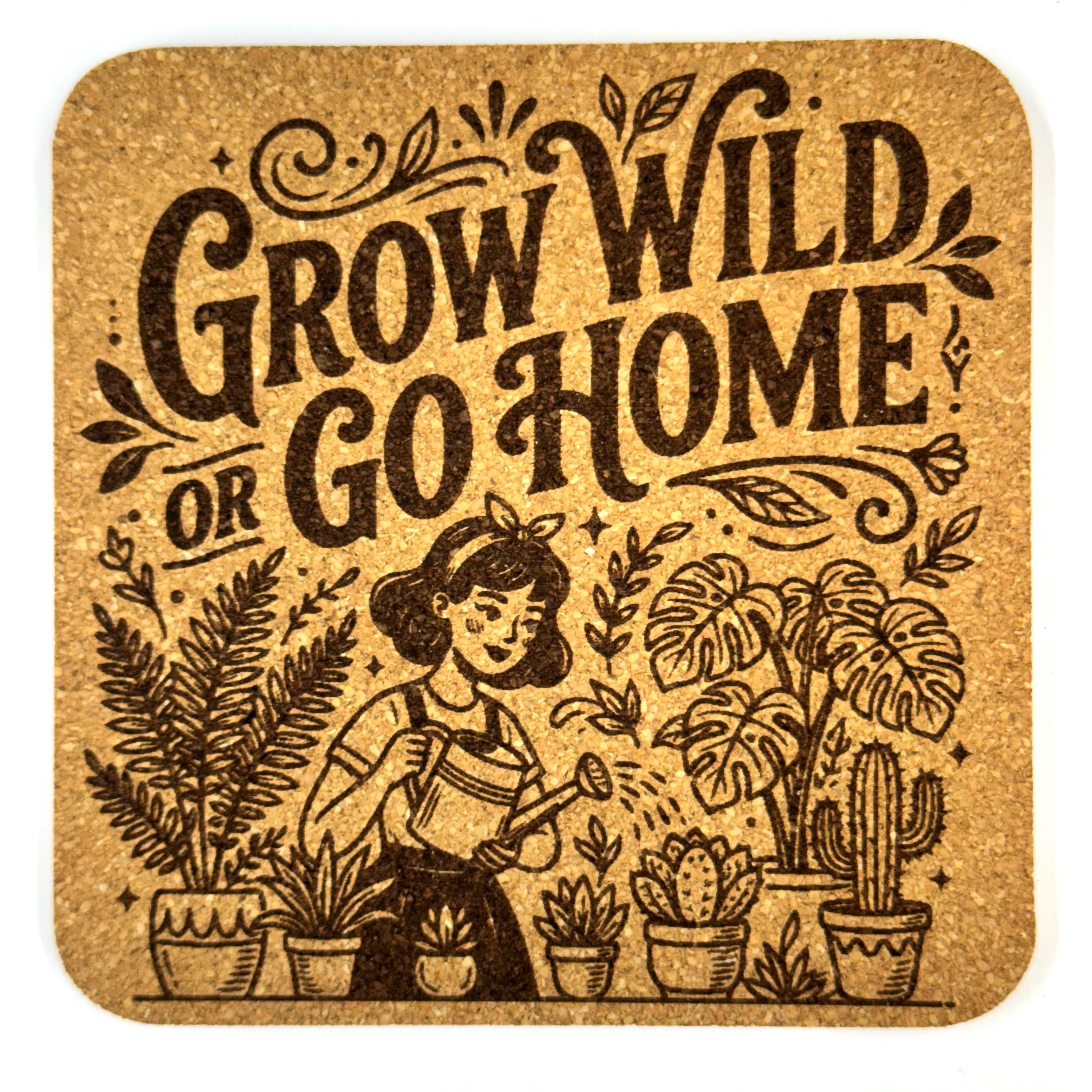 Plant Lady Cork Coaster Set, Houseplant Lover Gift for Plant Moms