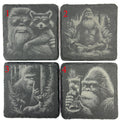 Funny Bigfoot and Sasquatch Scenes – Choose Any 4 Laser Engraved Slate Coasters