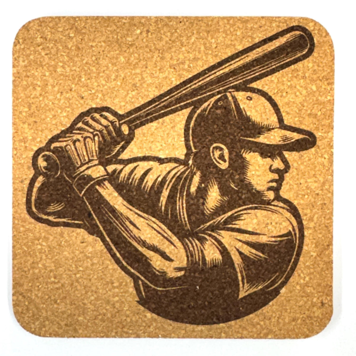 Baseball Coaster Set of 4, Vintage Sports Drink Coasters for Baseball Fans