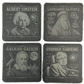Great Scientists and Inventors Collection, Set of 4 Laser Engraved Slate Coasters